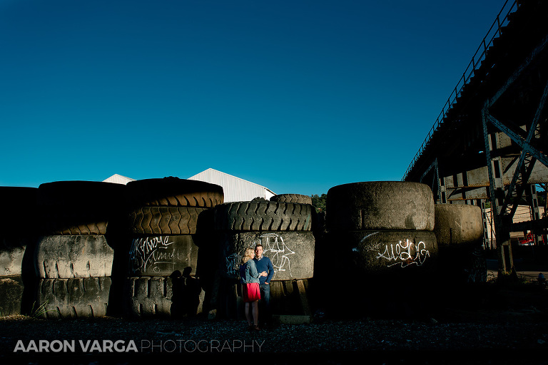 19 strip district tire yard engagement(pp w768 h512) - Annie + Jeff | Washington's Landing and Strip District Engagement Photos