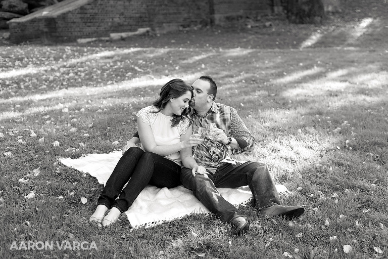 02 wine picnic at mellon park(pp w768 h512) - Amanda + Keith | Mellon Park and Schenley Park Engagement Photos