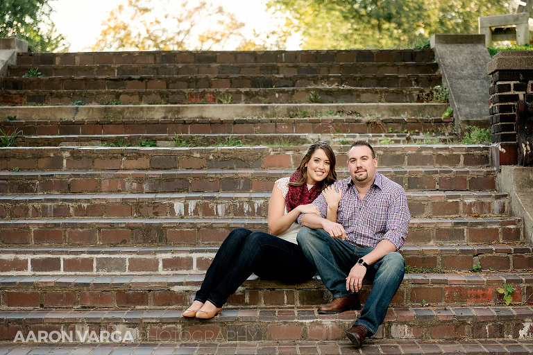 04 mellon park engagement stairs(pp w768 h512) - Amanda + Keith | Mellon Park and Schenley Park Engagement Photos