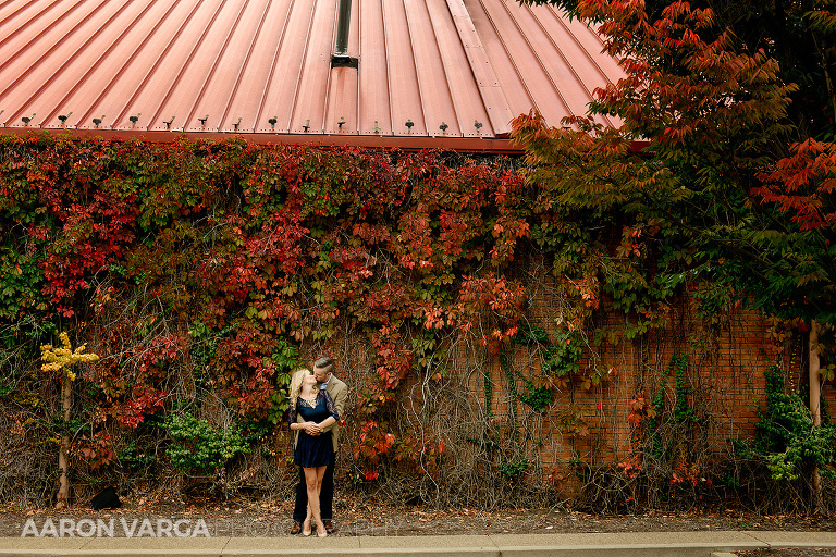 19 washingtons landing red ivy wall(pp w768 h512) - Amy + Bill | Washington's Landing Engagement Photos