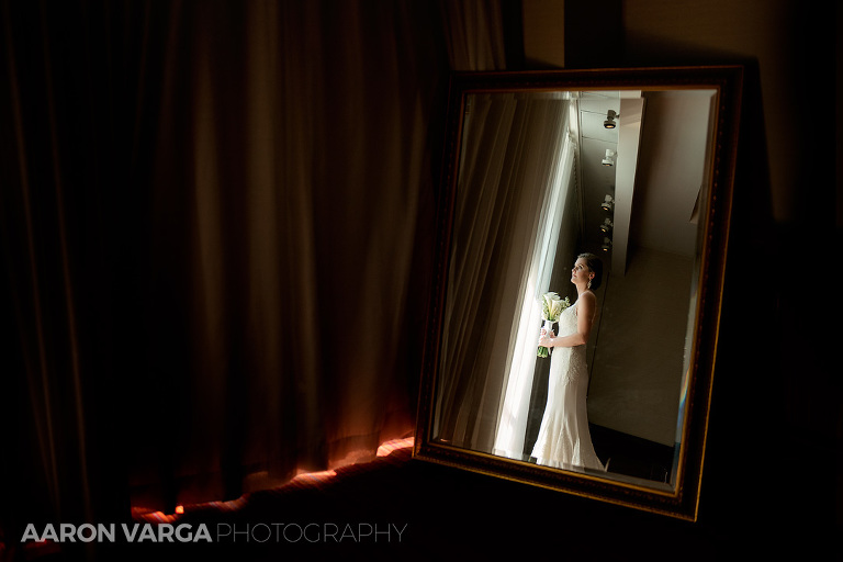 09 renaissance hotel wedding bride looking out window(pp w768 h512) - Shannon + Philip | Renaissance Hotel Pittsburgh Wedding Photos