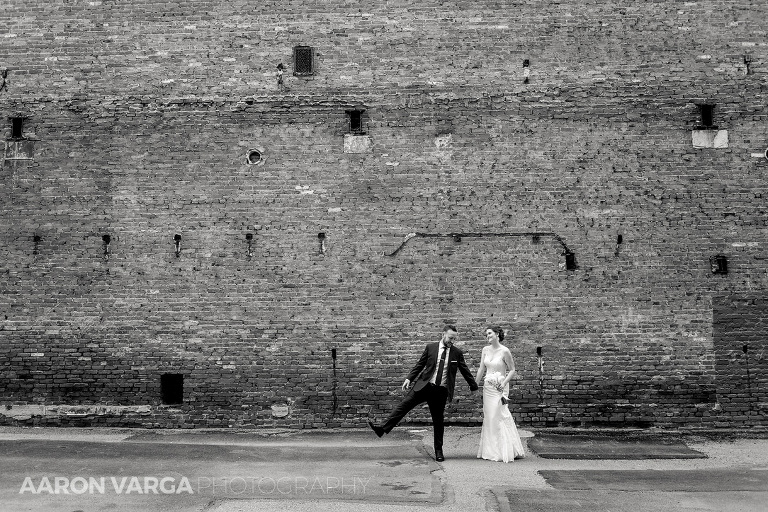 28 brick wall urban wedding(pp w768 h512) - Shannon + Philip | Renaissance Hotel Pittsburgh Wedding Photos