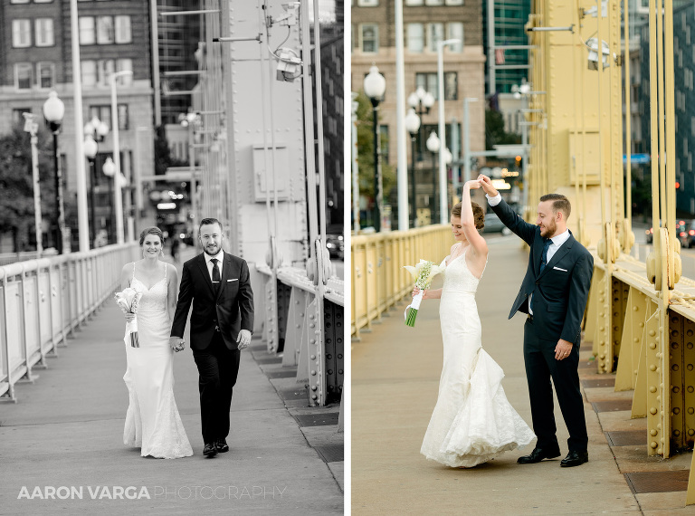 47 pittsburgh yellow bridges wedding(pp w768 h570) - Shannon + Philip | Renaissance Hotel Pittsburgh Wedding Photos
