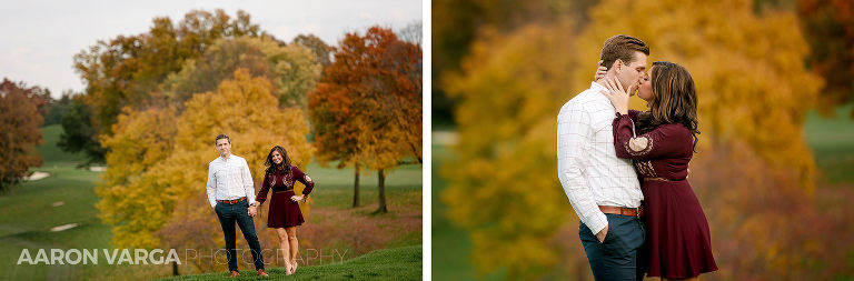 11 st clair country club fall engagement photos 1(pp w768 h253) - Katie + Michael | St. Clair Country Club and Peters Lake Park Engagement
