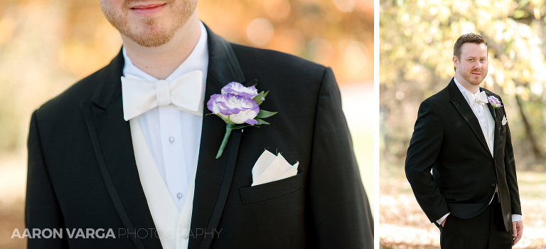08 groom in fall(pp w768 h350) - Lindsey + Sean | Syria Shrine Wedding Photos