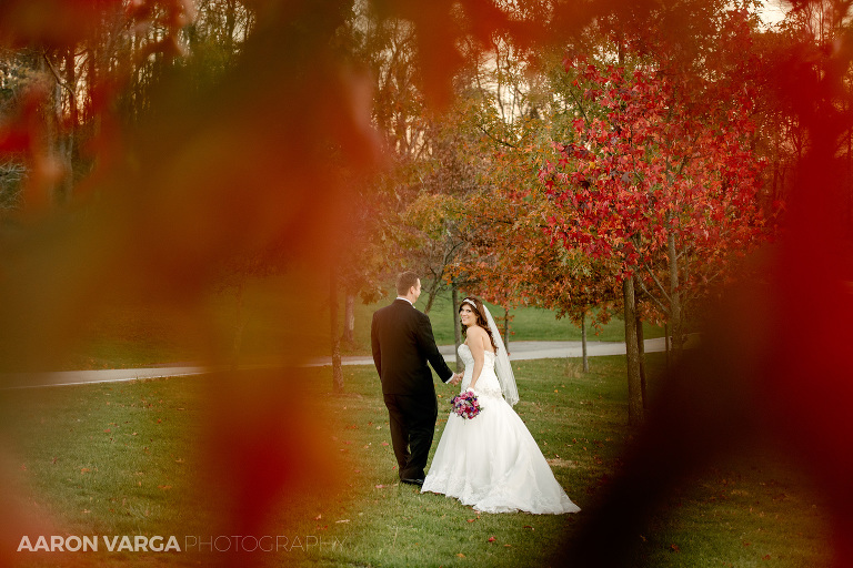 35 boyce park fall wedding photo red leaves(pp w768 h512) - Lindsey + Sean | Syria Shrine Wedding Photos