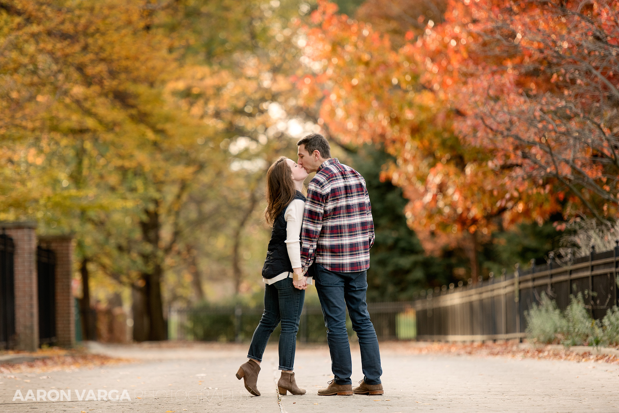09 fall leaves west park north side park - Kelly + John | West Park and North Shore Engagement Photos