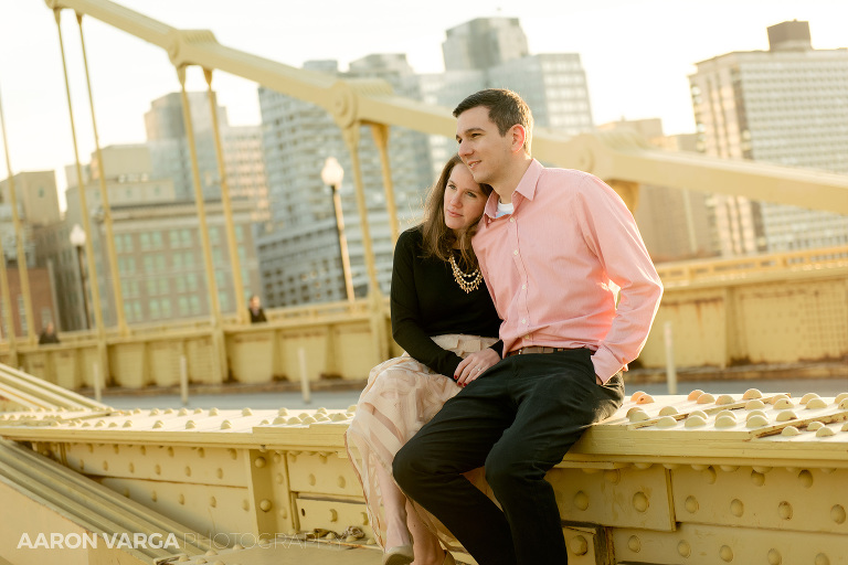 23 pittsburgh yellow bridges engagement(pp w768 h512) - Kelly + John | West Park and North Shore Engagement Photos