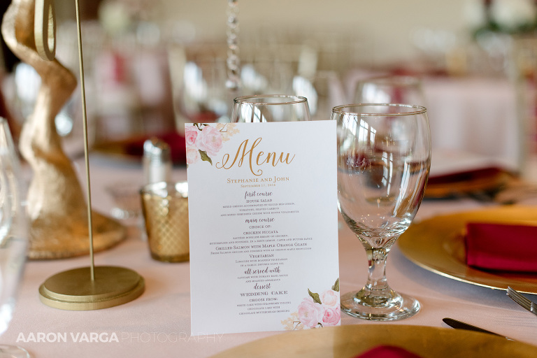 22 pink red wedding details menu(pp w768 h512) - Best of 2016: Receptions and Details