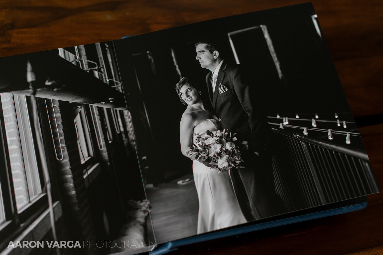 07 pittsburgh opera wedding album(pp w768 h512) - Blue and White Leather Wedding Album | Pittsburgh Opera Wedding Album