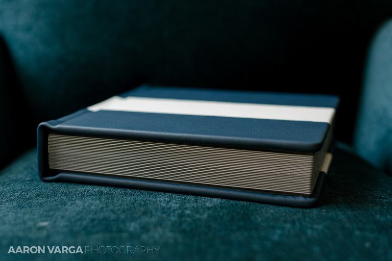 08 large blue wedding album(pp w768 h512) - Blue and White Leather Wedding Album | Pittsburgh Opera Wedding Album