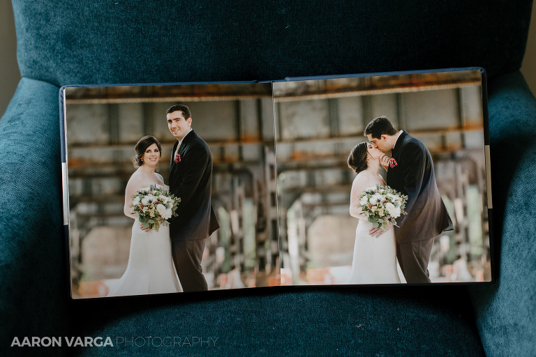 09 best pittsburgh wedding albums(pp w768 h512) - Blue and White Leather Wedding Album | Pittsburgh Opera Wedding Album