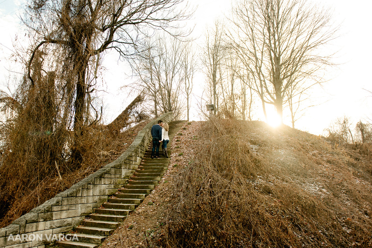 06 washingtons landing staircase(pp w768 h512) - Cayla + Sam (Part II) | Washington's Landing Winter Engagement Photos