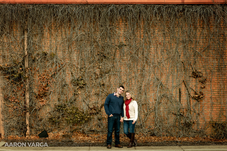 17 engagement photos washingtons landing ivy wall(pp w768 h512) - Cayla + Sam (Part II) | Washington's Landing Winter Engagement Photos