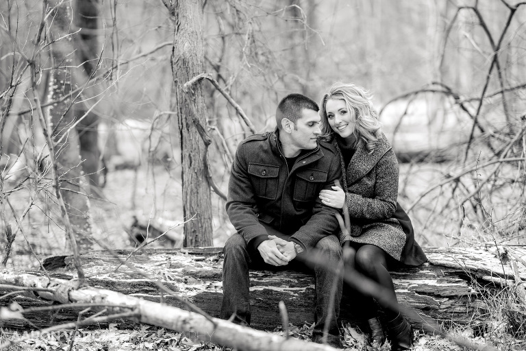 20 engagement photos in woods(pp w768 h512) - Cayla + Sam | Hartwood Acres Winter Engagement Photos