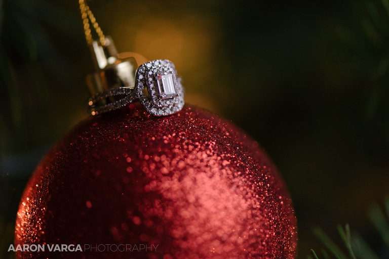 01 christmas ornament ring shot(pp w768 h512) - Colleen + Zack | Winter Wedding at Pittsburgh Golf Club