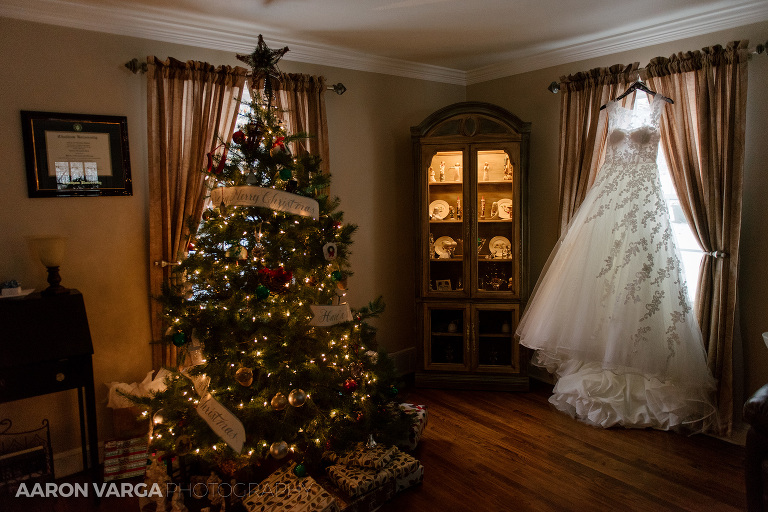 04 christmas tree wedding dress(pp w768 h512) - Colleen + Zack | Winter Wedding at Pittsburgh Golf Club