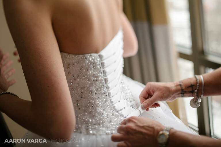 08 mother helping daughter wedding dress(pp w768 h512) - Kaitlyn + Tom | Heinz Chapel and Sheraton Station Square Wedding Photos