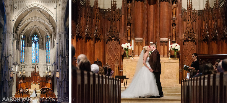 14 first kiss heinz chapel wedding(pp w768 h349) - Kaitlyn + Tom | Heinz Chapel and Sheraton Station Square Wedding Photos