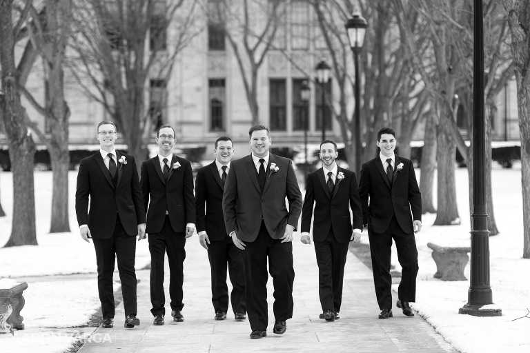20 groomsmen winter wedding(pp w768 h512) - Kaitlyn + Tom | Heinz Chapel and Sheraton Station Square Wedding Photos