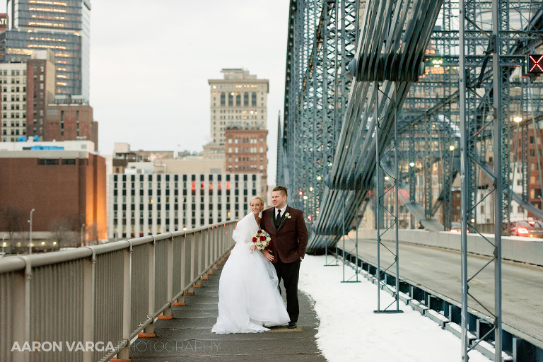 42 blue bridge pittsburgh wedding(pp w768 h512) - Kaitlyn + Tom | Heinz Chapel and Sheraton Station Square Wedding Photos