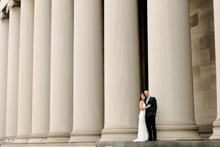 02 wedding photos at mellon pillars(pp w768 h512) - Irene + Scott | University of Pittsburgh and Phipps Conservatory Wedding Photos