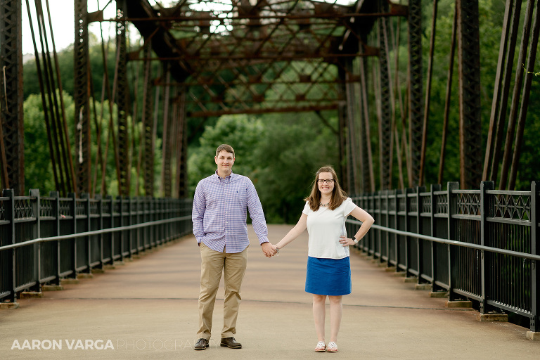 19 washingtons landing bike bridge engagement(pp w768 h512) - Katie + Ben | Washington's Landing and Mellon Park Engagement Photos