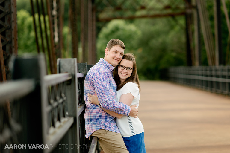 20 washingtons landing bicycle bridge (pp w768 h512) - Katie + Ben | Washington's Landing and Mellon Park Engagement Photos