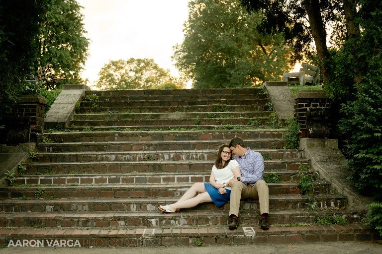 26 mellon park stairs(pp w768 h512) - Katie + Ben | Washington's Landing and Mellon Park Engagement Photos