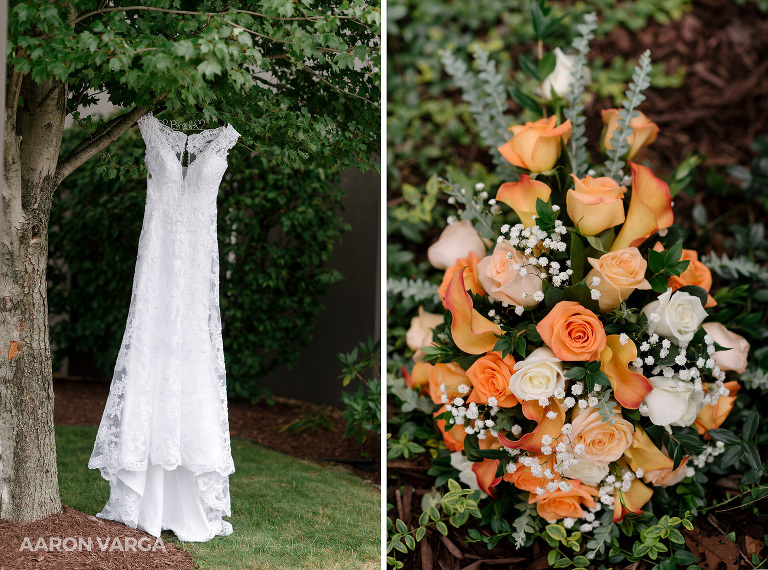 01 orange bridal bouquet(pp w768 h570) - Melissa + Dan | South Hills Country Club Wedding Photos