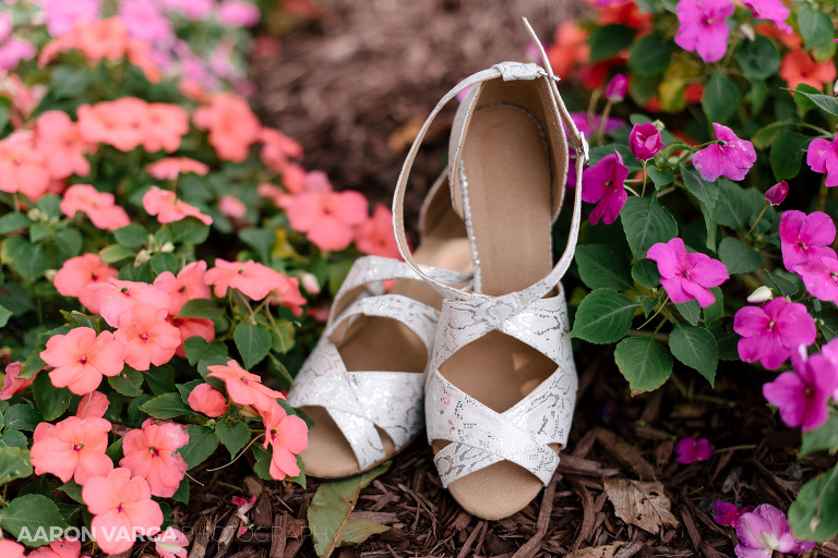 02 wedding salsa shoes(pp w768 h512) - Melissa + Dan | South Hills Country Club Wedding Photos