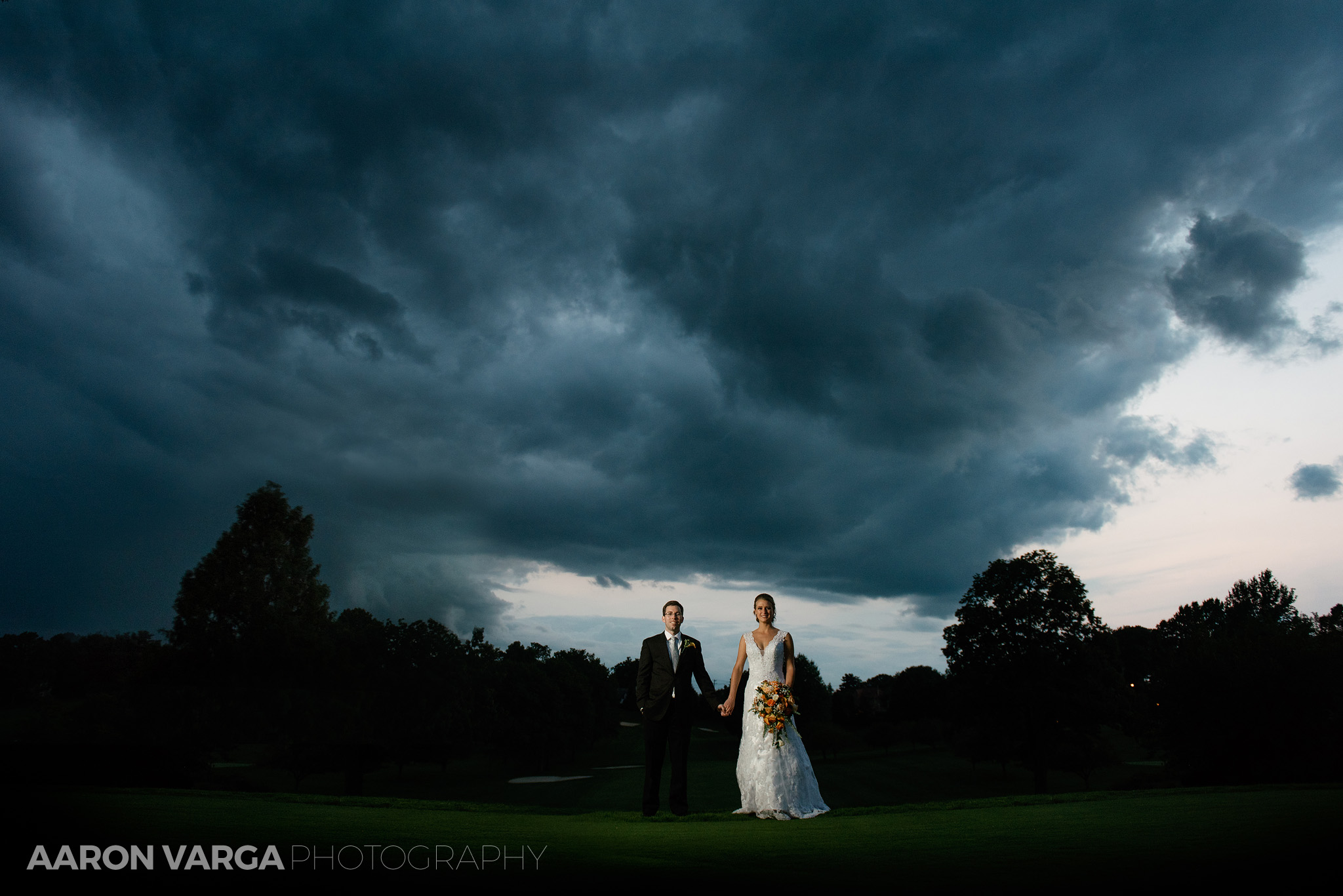 58 dramatic bridal portrait storm - Melissa + Dan | South Hills Country Club Wedding Photos
