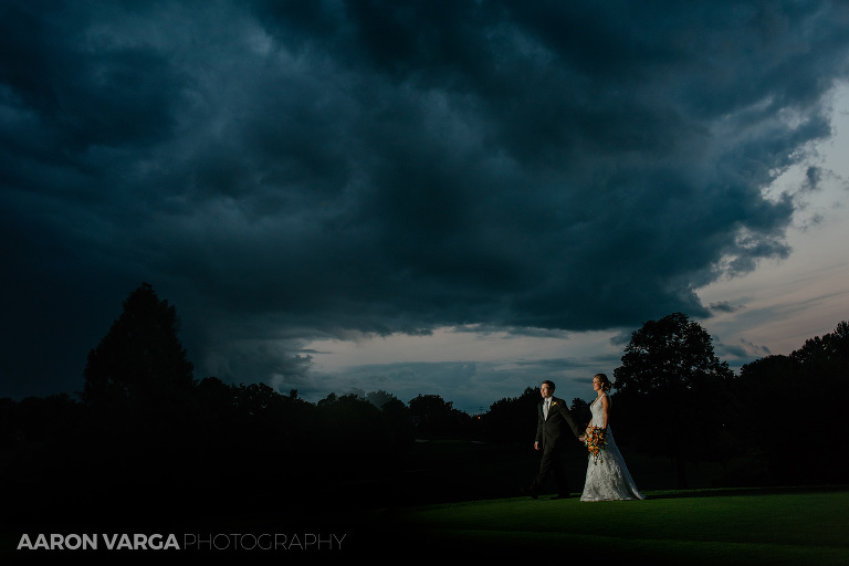 60 off camera flash dramatic sky(pp w768 h512) - Melissa + Dan | South Hills Country Club Wedding Photos