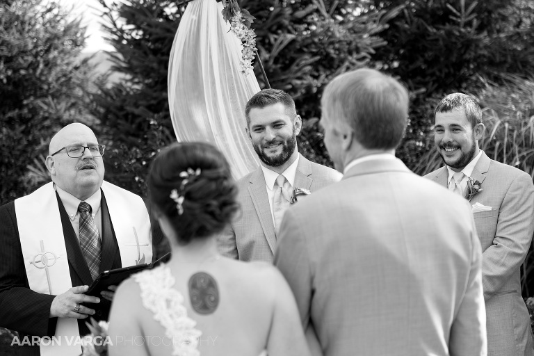 34 groom seeing bride coming down aisle(pp w768 h512) - Bridget + Chris | Armstrong Farms Wedding Photos