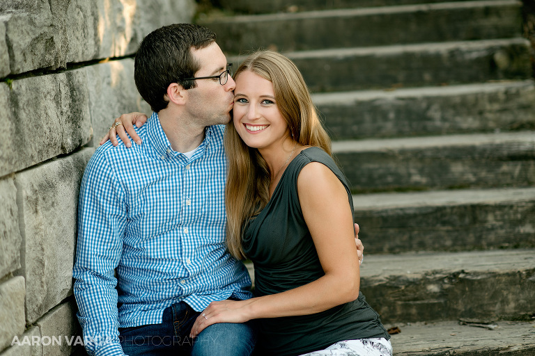07 stairs at washingtons landing(pp w768 h512) - Melissa + Dan | Washington's Landing Engagement Photos