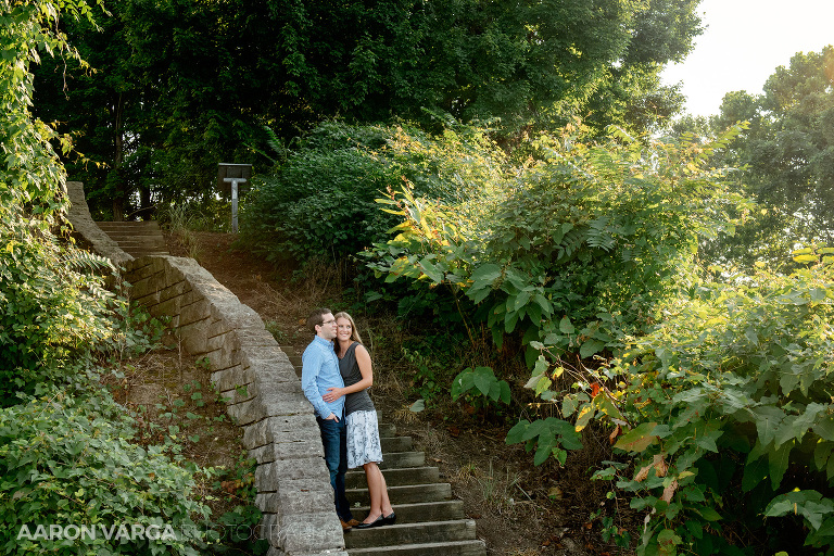 08 washingtons landing staircase(pp w768 h512) - Melissa + Dan | Washington's Landing Engagement Photos