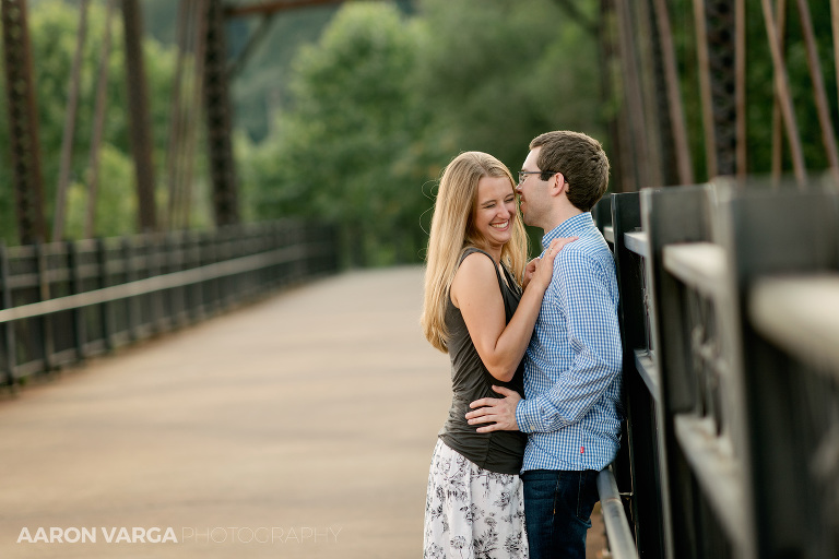 24 washingtons landing bike bridge engagement(pp w768 h512) - Melissa + Dan | Washington's Landing Engagement Photos