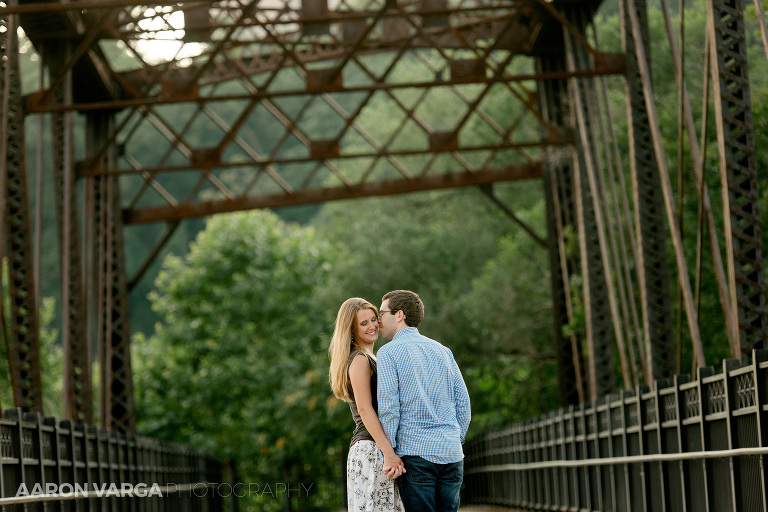 25 washingtons landing bicycle bridge engagement(pp w768 h512) - Melissa + Dan | Washington's Landing Engagement Photos