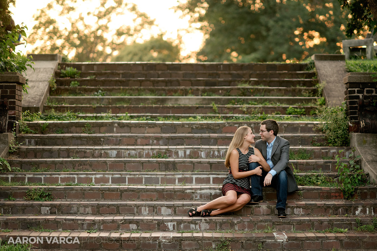 15 sunset engagement photos at mellon park stairs(pp w768 h512) - Melissa + Dan (Part II) |  Mellon Park Engagement Photos