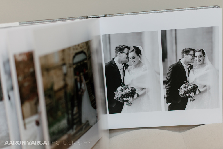 03 wedding album pittsburgh golf club(pp w768 h512) - Silver and White Leather Wedding Album | Pittsburgh Golf Club Wedding