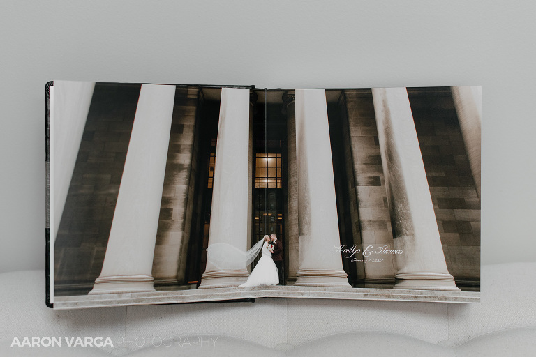 08 heinz chapel wedding album(pp w768 h512) - Silver and White Leather Wedding Album | Sheraton Station Square Wedding