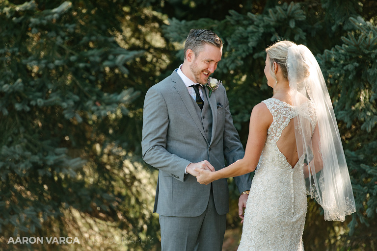 13 sweet groom seeing bride first time(pp w768 h512) - Amy + Bill | Montour Heights Country Club Wedding Photos