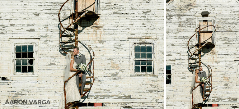 40 rusty stairs at montour heights country club(pp w768 h351) - Amy + Bill | Montour Heights Country Club Wedding Photos