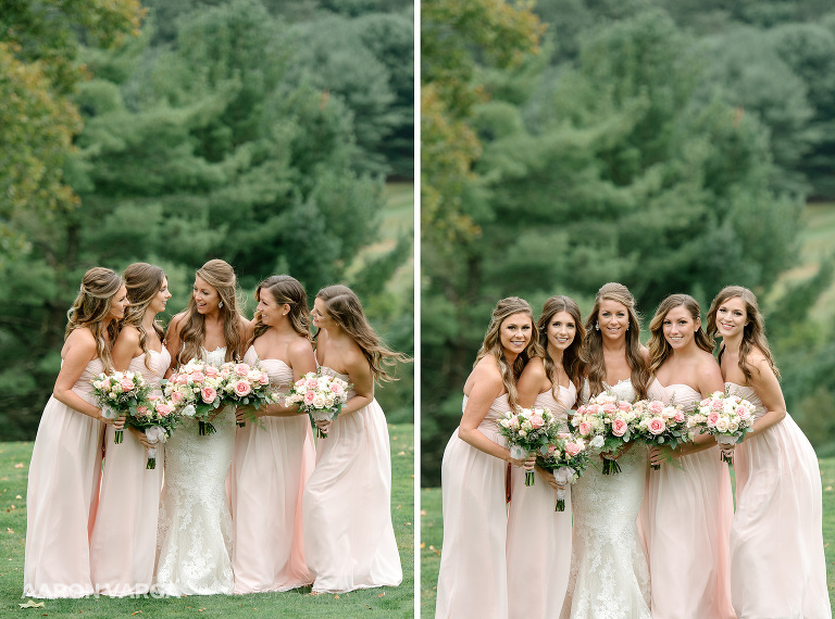 15 pink blush bridesmaid dresses(pp w768 h570) - Alexis + Matt | Greensburg Country Club Wedding Photos
