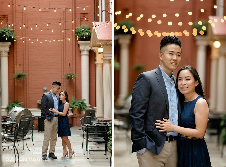 09 downtown pittsburgh twinkle lights engagement(pp w768 h570) - Daniel + Lailene | Downtown Pittsburgh Engagement Photos