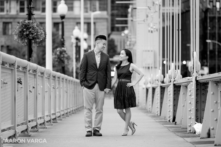 21 roberto clemente bridge engagement(pp w768 h512) - Daniel + Lailene | Downtown Pittsburgh Engagement Photos