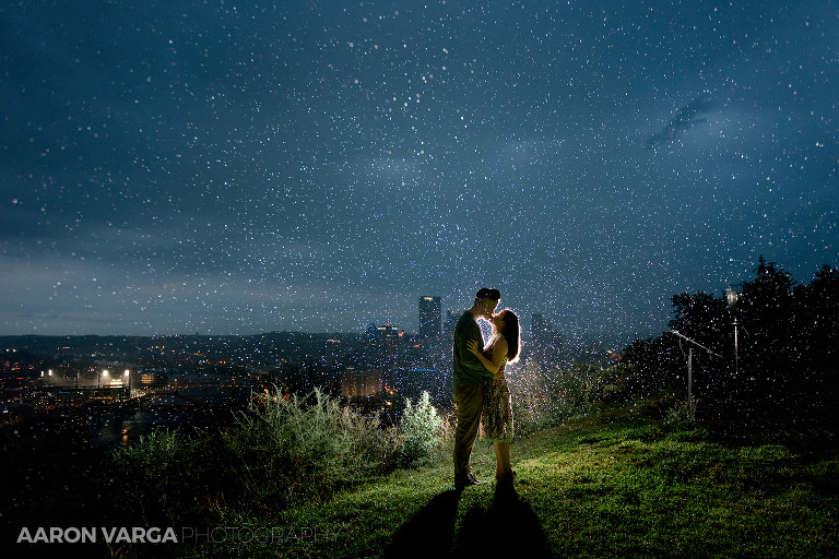 33 dramatic engagement photos in rain(pp w768 h512) - Daniel + Lailene | Downtown Pittsburgh Engagement Photos