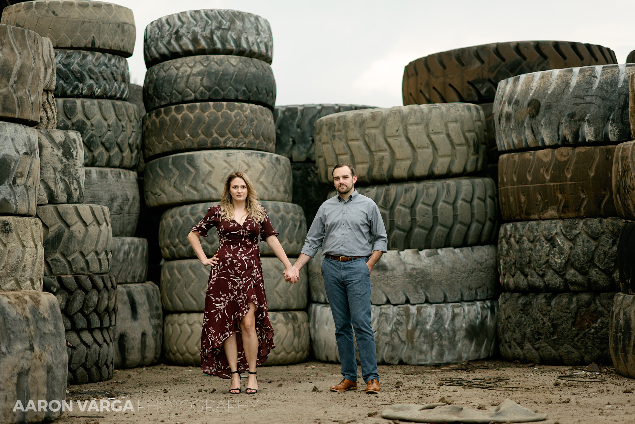 09 strip district tires engagement photos - Amanda + Brandon | Strip District Engagement Photos