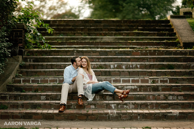 14 mellon park engagemetn on stairs(pp w768 h512) - Amanda + Brandon (Part II) |  Mellon Park Engagement Photos