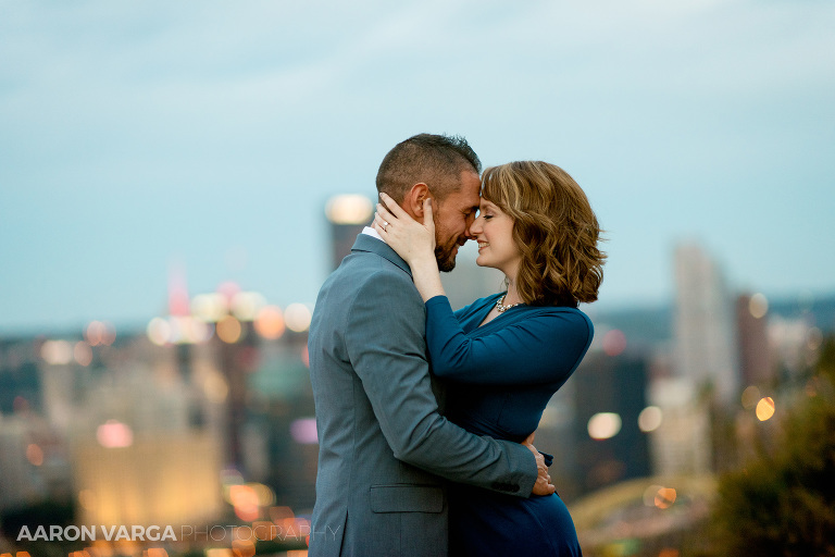 31 mt washington night engagement(pp w768 h512) - Anna + Aaron | Mellon Park and Mt. Washington Engagement Photos